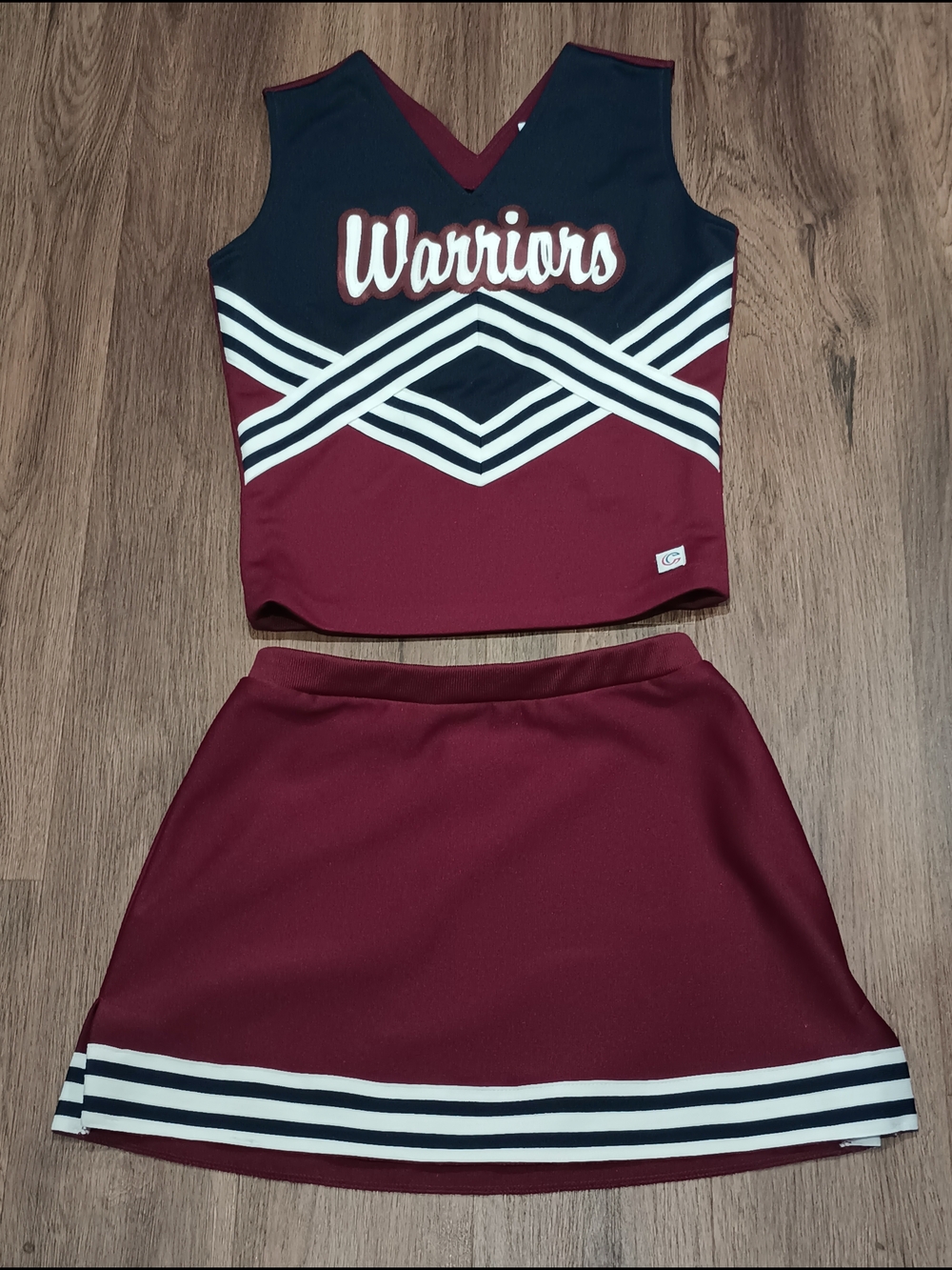 Vintage Cheer Uniform Warriors Game Day Sz 34 Football Halloween